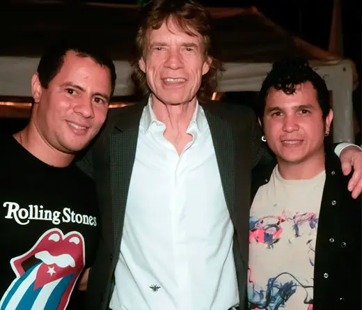 El do cubano Buena Fe recibi a los Rolling Stones en su visita histrica a Cuba.